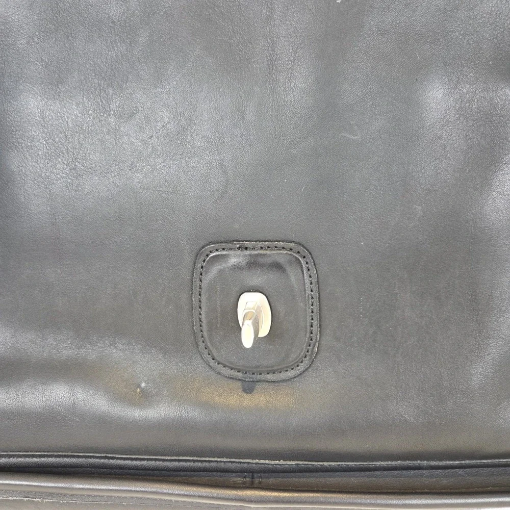 Coach Vintage Black Metropolitan Messenger Bag Leather Briefcase Authentic #5180